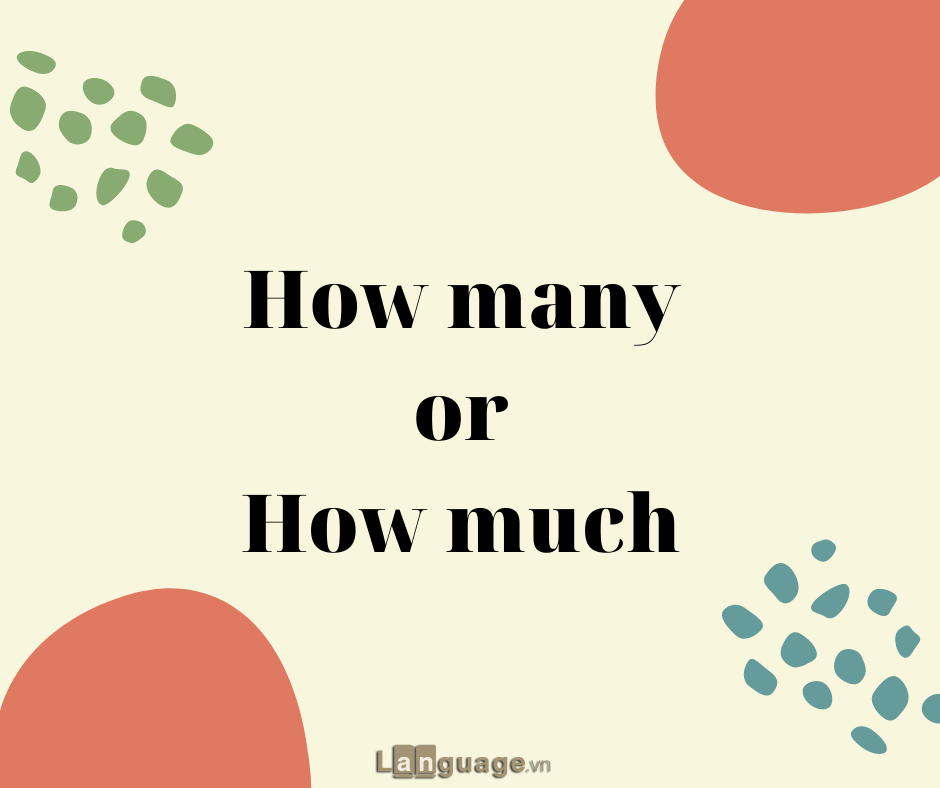 Phân biệt How many với How much
