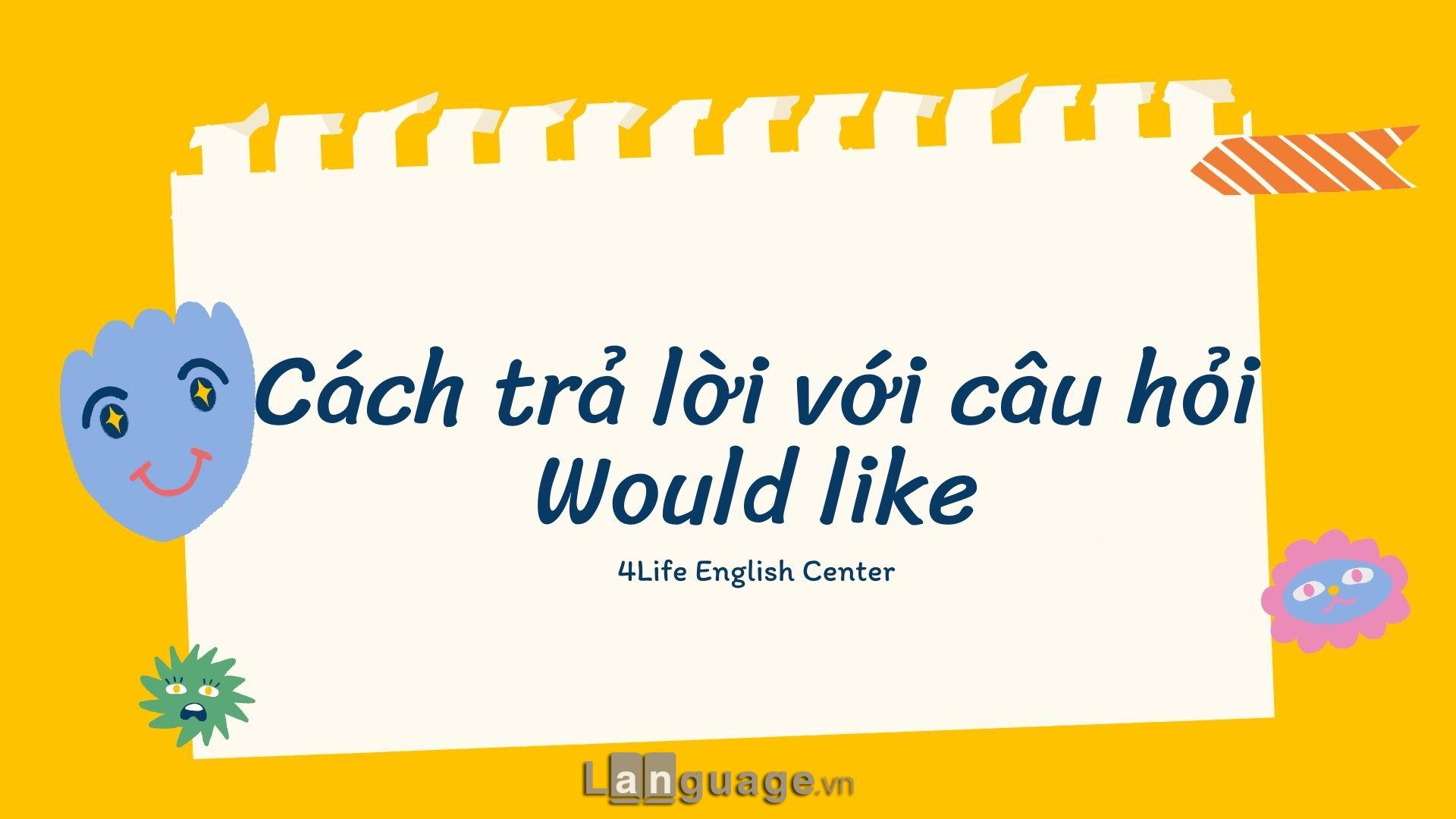 Cách trả lời với câu hỏi Would like Cách trả lời với câu hỏi Would like