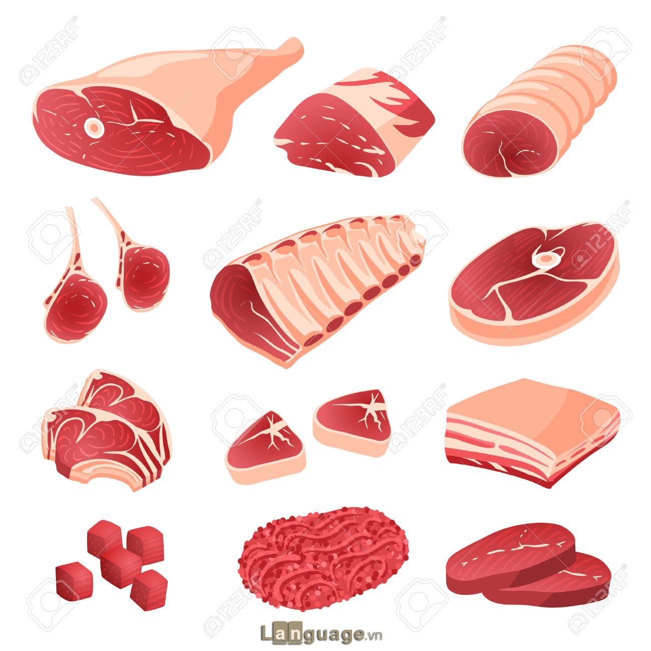 Từ vựng tiếng anh về các loại thịt heo Từ vựng tiếng anh về các loại thịt heo