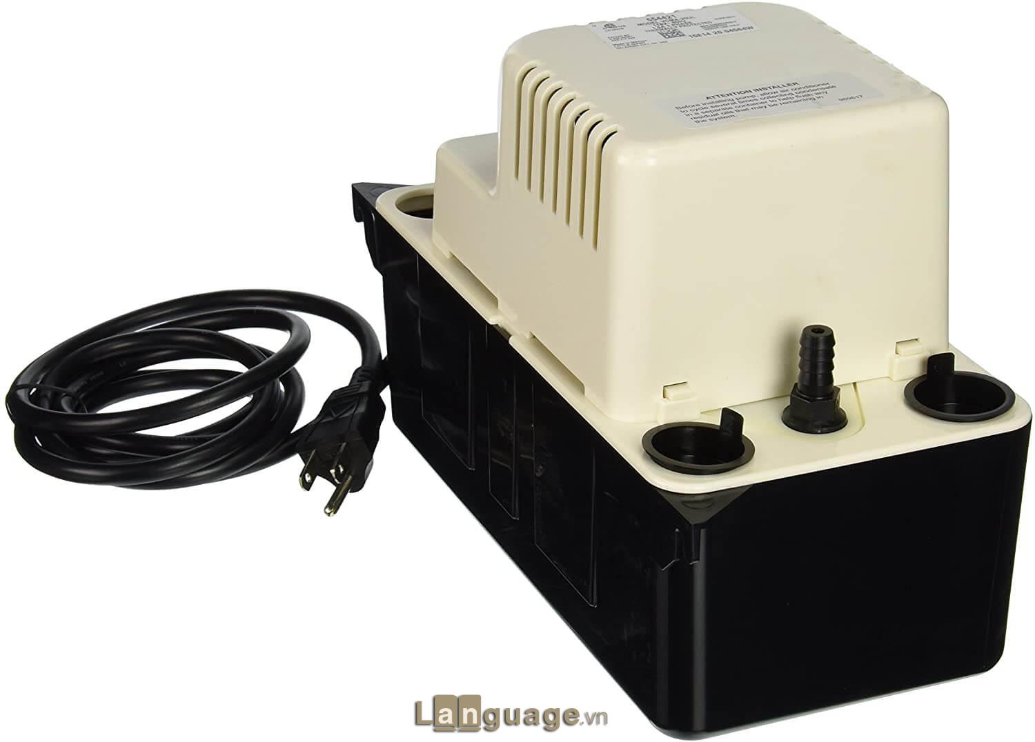 Condensate pump: Bơm nước ngưng Tiếng Anh trong ngành điện lạnh