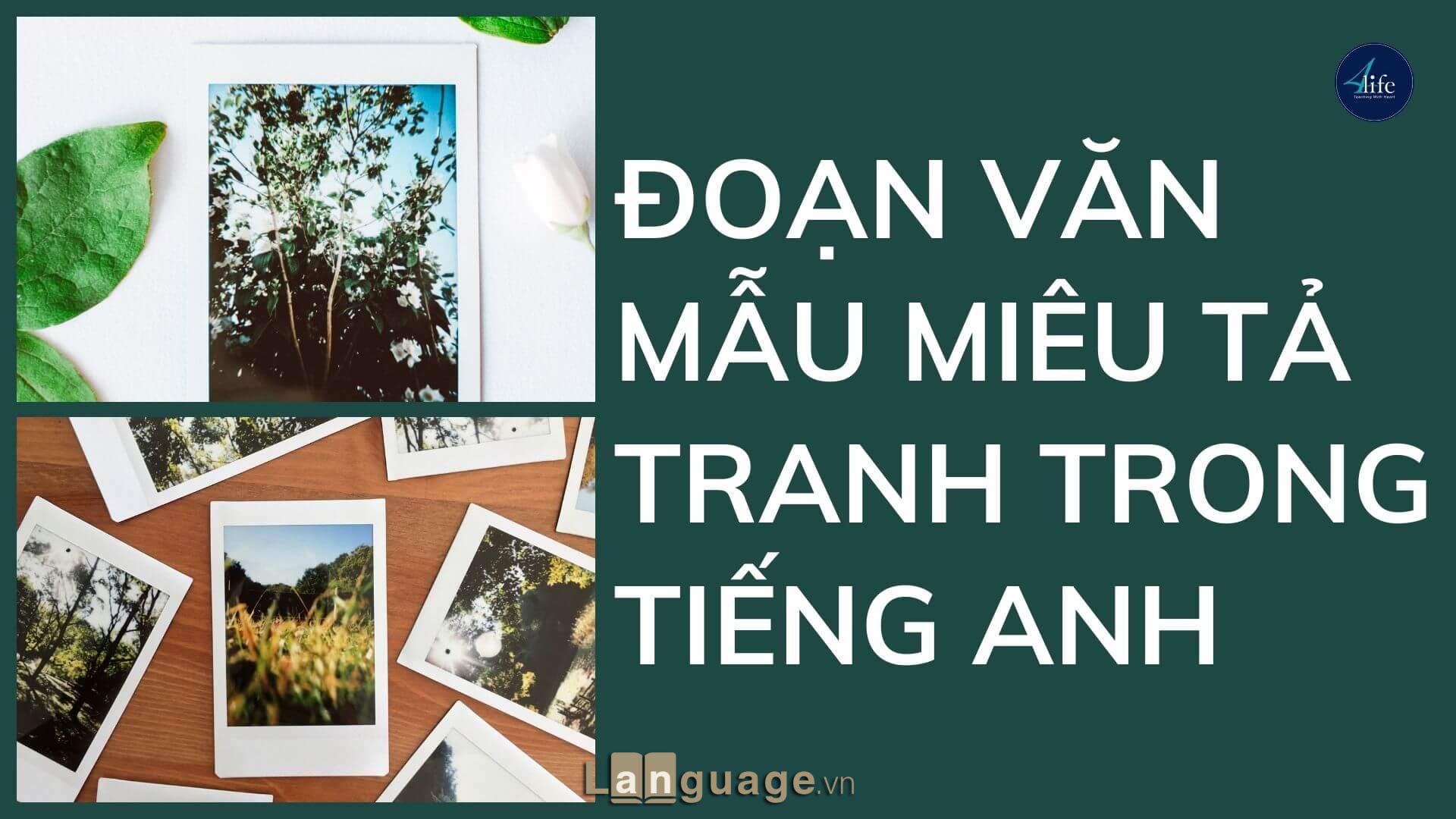 Đoạn văn mẫu miêu tả tranh trong tiếng Anh