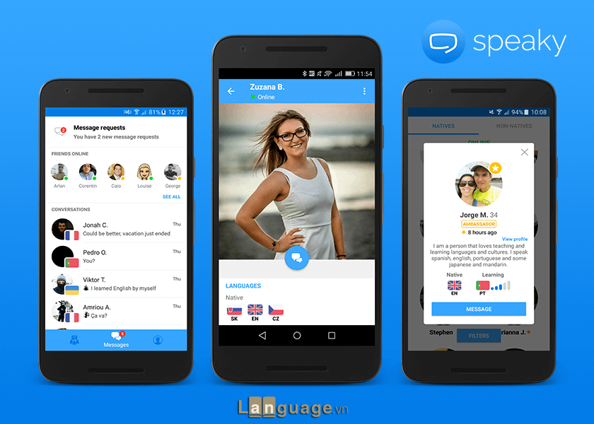 Speaky - App học tiếng Anh với người nước ngoài Speaky - App học tiếng Anh với người nước ngoài