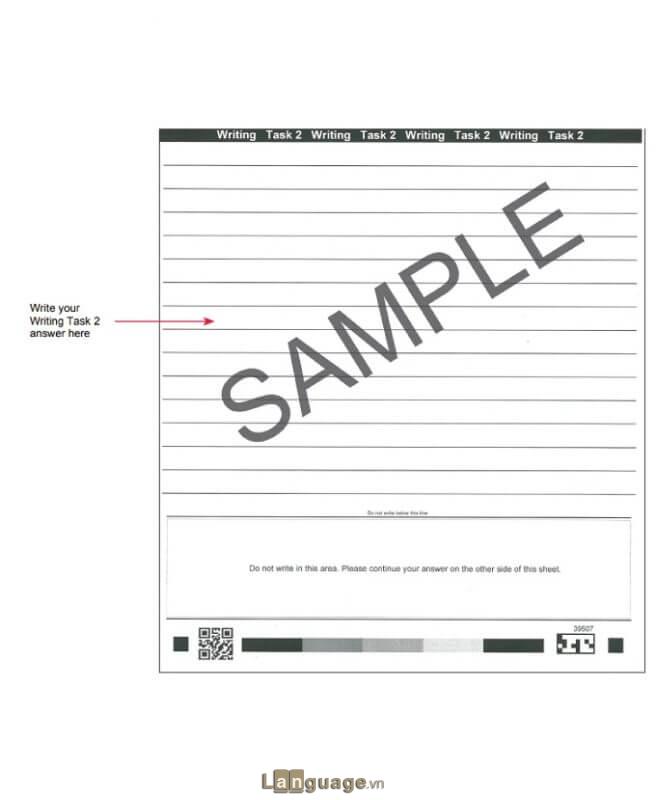 Hướng dẫn sử dụng IELTS Answer Sheet cho phần Writing Task 2