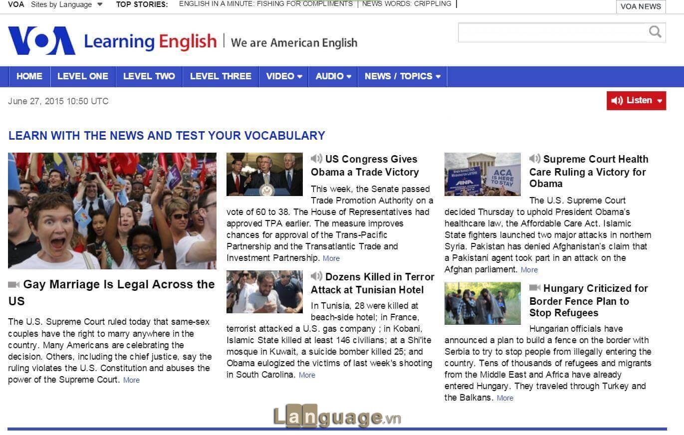 VOA Learning English và Voice of America VOA Learning English và Voice of America